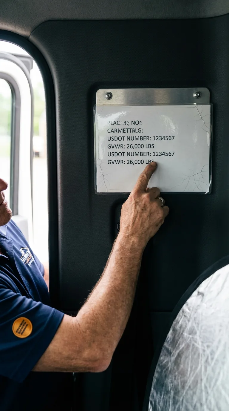 USDOT licensing placard verification in Lovettsville